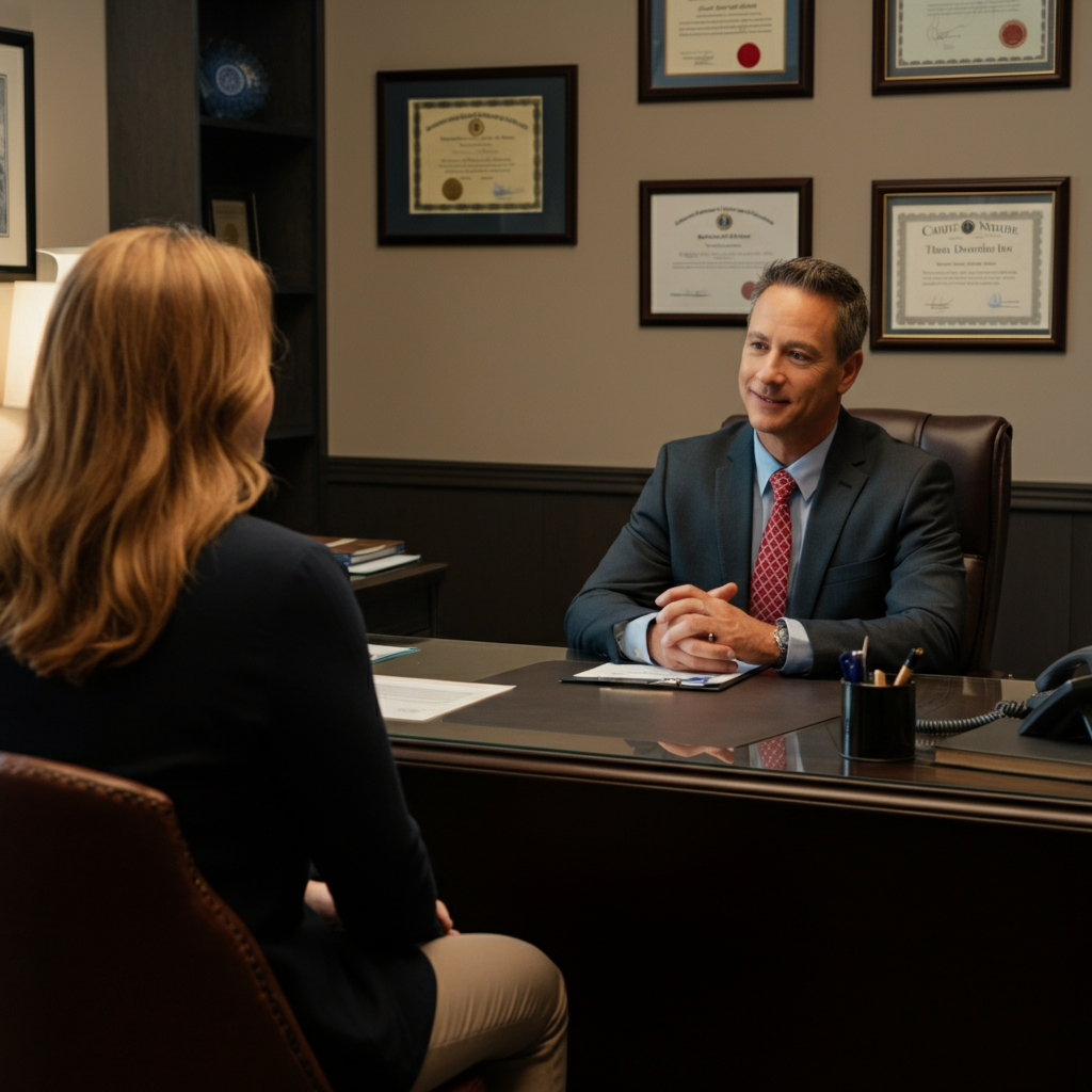 divorce lawyer working for you